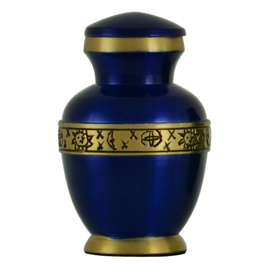 Moon and Stars Blue Brass Keepsake